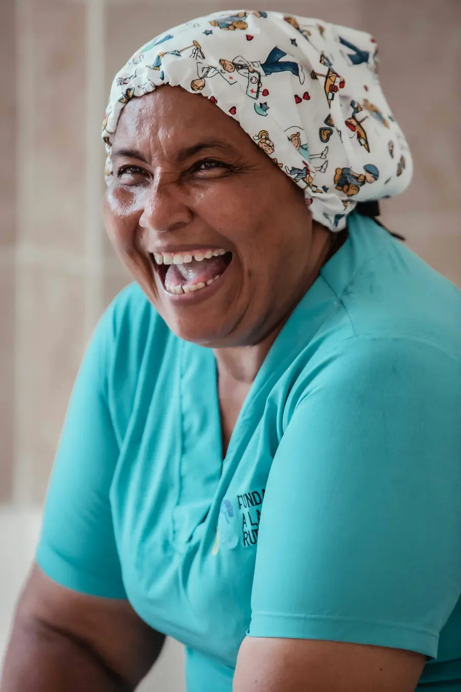 Idosa sorridente
