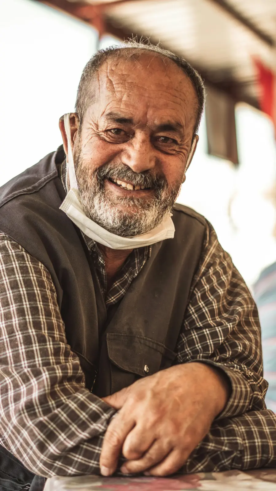 Idoso sorridente